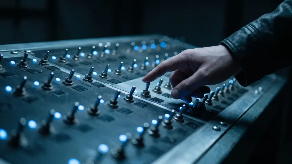A panel of toggle switches representing Chromium flags, with one being switched on
